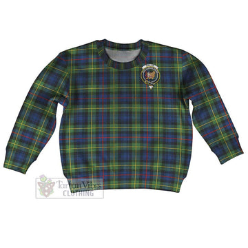 Baillie (Bailey) Tartan Kid Ugly Sweater with Family Crest Kid - Tartan Vibes Clothing