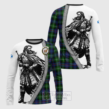 Baillie (Bailey) Tartan Clan Crest Long Sleeve T-Shirt with Highlander Warrior Celtic Style Unisex - Tartan Vibes Clothing