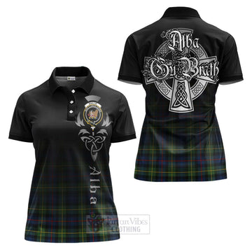 Baillie (Bailey) Tartan Women's Polo Shirt Featuring Alba Gu Brath Family Crest Celtic Inspired Women - Tartan Vibes Clothing