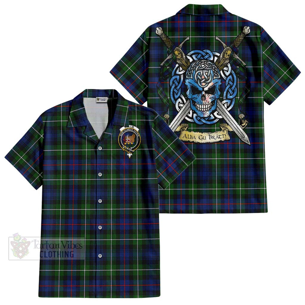 Baillie (Bailey) Tartan Hawaiian Shirt with Family Crest Celtic Skull Style Kid - Tartan Vibes Clothing