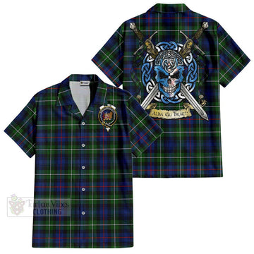 Baillie (Bailey) Tartan Hawaiian Shirt with Family Crest Celtic Skull Style Kid - Tartan Vibes Clothing