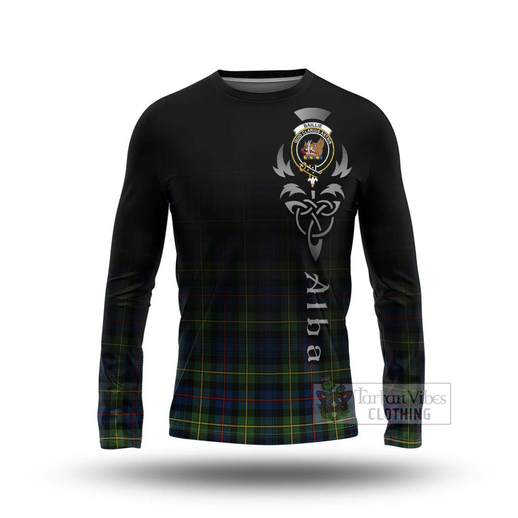 Baillie (Bailey) Tartan Long Sleeve T-Shirt Featuring Alba Gu Brath Family Crest Celtic Inspired Unisex - Tartan Vibes Clothing