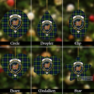Baillie (Bailey) Tartan Christmas Aluminium Ornament with Family Crest Aluminium - Tartan Vibes Clothing
