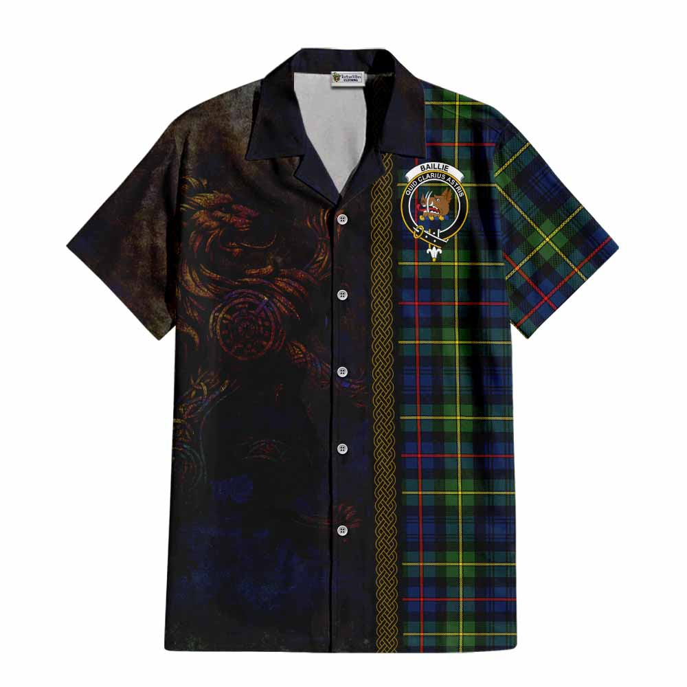 Baillie (Bailey) Tartan Family Crest Hawaiian Shirt Alba Gu Brath Be Brave Lion Ancient Style Kid - Tartan Vibes Clothing