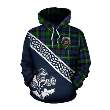 Baillie (Bailey) Tartan Cotton Hoodie Featuring Thistle and Scotland Map Pullover Hoodie XS - Tartan Vibes Clothing