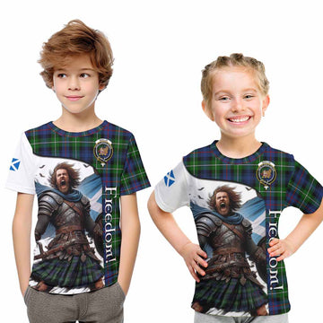 Baillie (Bailey) Crest Tartan Kid T-Shirt Inspired by the Freedom of Scottish Warrior Youth XL Size14 - Tartan Vibes Clothing
