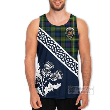 Baillie (Bailey) Tartan Men's Tank Top Featuring Thistle and Scotland Map Men - Tartan Vibes Clothing