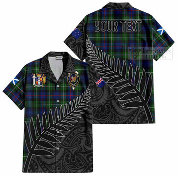 Baillie (Bailey) Crest Tartan Hawaiian Shirt with New Zealand Silver Fern Half Style Kid - Tartan Vibes Clothing