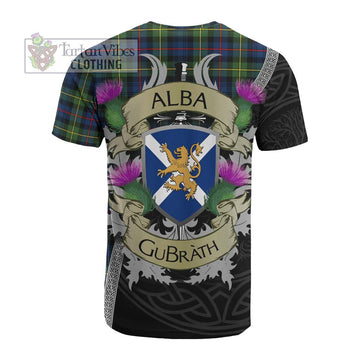 Baillie (Bailey) Tartan Family Crest Cotton T-shirt Lion Rampant Royal Thistle Shield Celtic Inspired