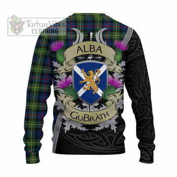 Baillie (Bailey) Tartan Family Crest Knitted Sweater Lion Rampant Royal Thistle Shield Celtic Inspired - Tartan Vibes Clothing