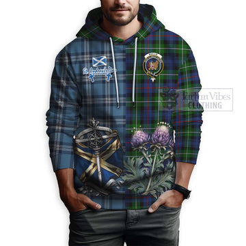 Baillie (Bailey) Tartan Hoodie Happy St. Andrew's Day Half Tartan Style - Tartan Vibes Clothing