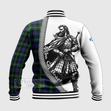 Baillie (Bailey) Tartan Clan Crest Baseball Jacket with Highlander Warrior Celtic Style - Tartan Vibes Clothing