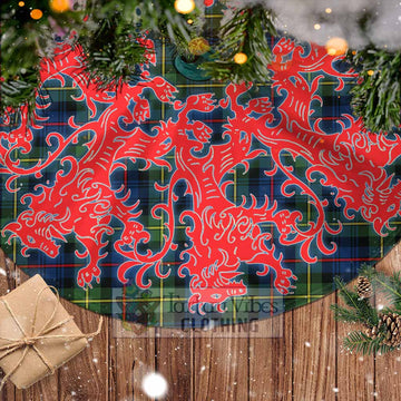 Tartan Vibes Clothing Baillie (Bailey) Tartan Christmas Tree Skirt Lion Rampant Style