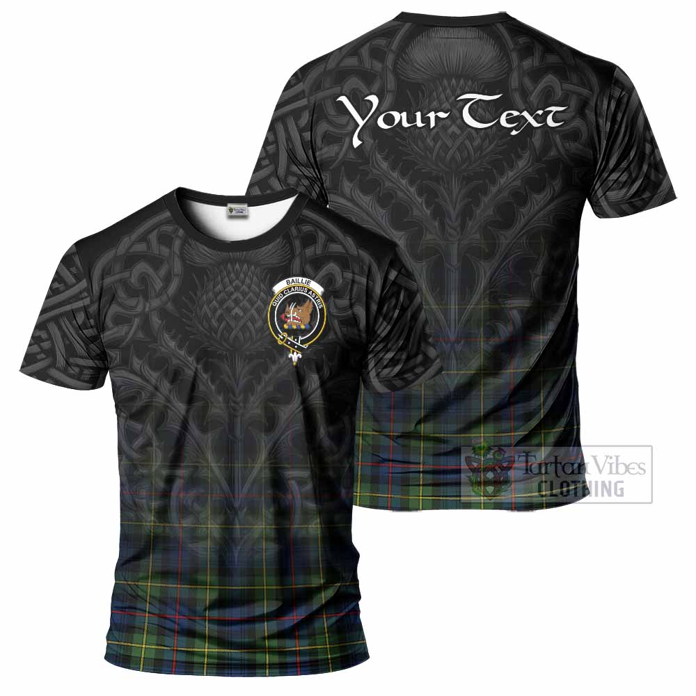 Baillie (Bailey) Tartan T-Shirt with Family Crest Celtic Thistle Vibes - Tartan Vibes Clothing