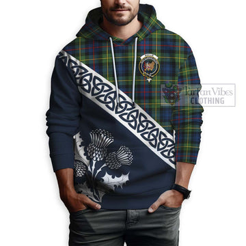 Baillie (Bailey) Tartan Hoodie Featuring Thistle and Scotland Map - Tartan Vibes Clothing
