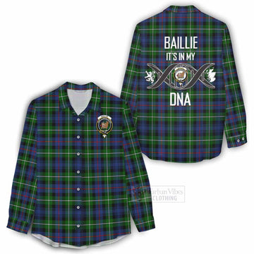 Baillie (Bailey) Tartan Women's Casual Shirt with Family Crest DNA In Me Style - Tartan Vibes Clothing