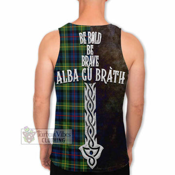 Baillie (Bailey) Tartan Family Crest Men's Tank Top Alba Gu Brath Be Brave Lion Ancient Style - Tartan Vibes Clothing