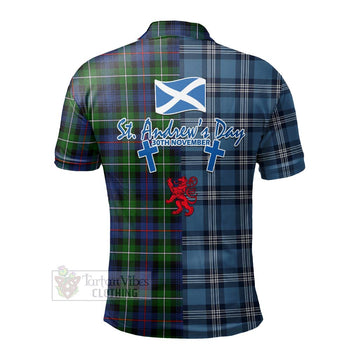 Baillie (Bailey) Tartan Polo Shirt Happy St. Andrew's Day Half Tartan Style - Tartan Vibes Clothing
