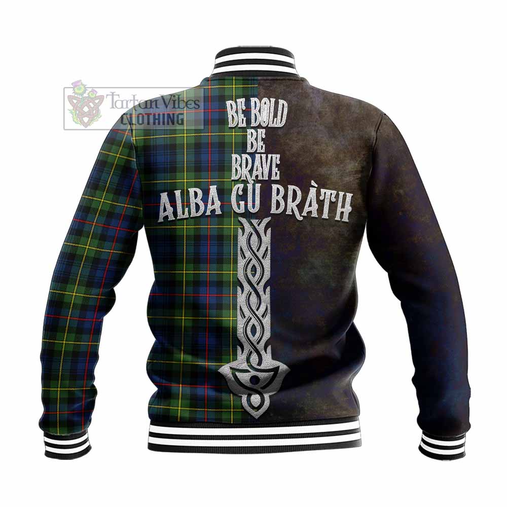 Baillie (Bailey) Tartan Family Crest Baseball Jacket Alba Gu Brath Be Brave Lion Ancient Style - Tartan Vibes Clothing