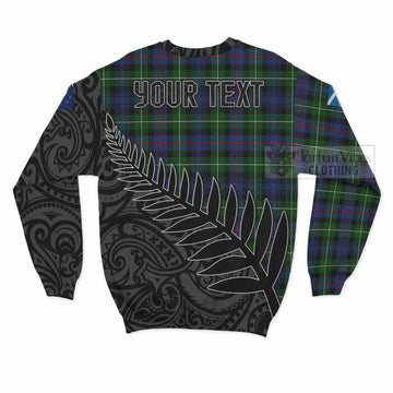 Baillie (Bailey) Crest Tartan Sweatshirt with New Zealand Silver Fern Half Style - Tartan Vibes Clothing