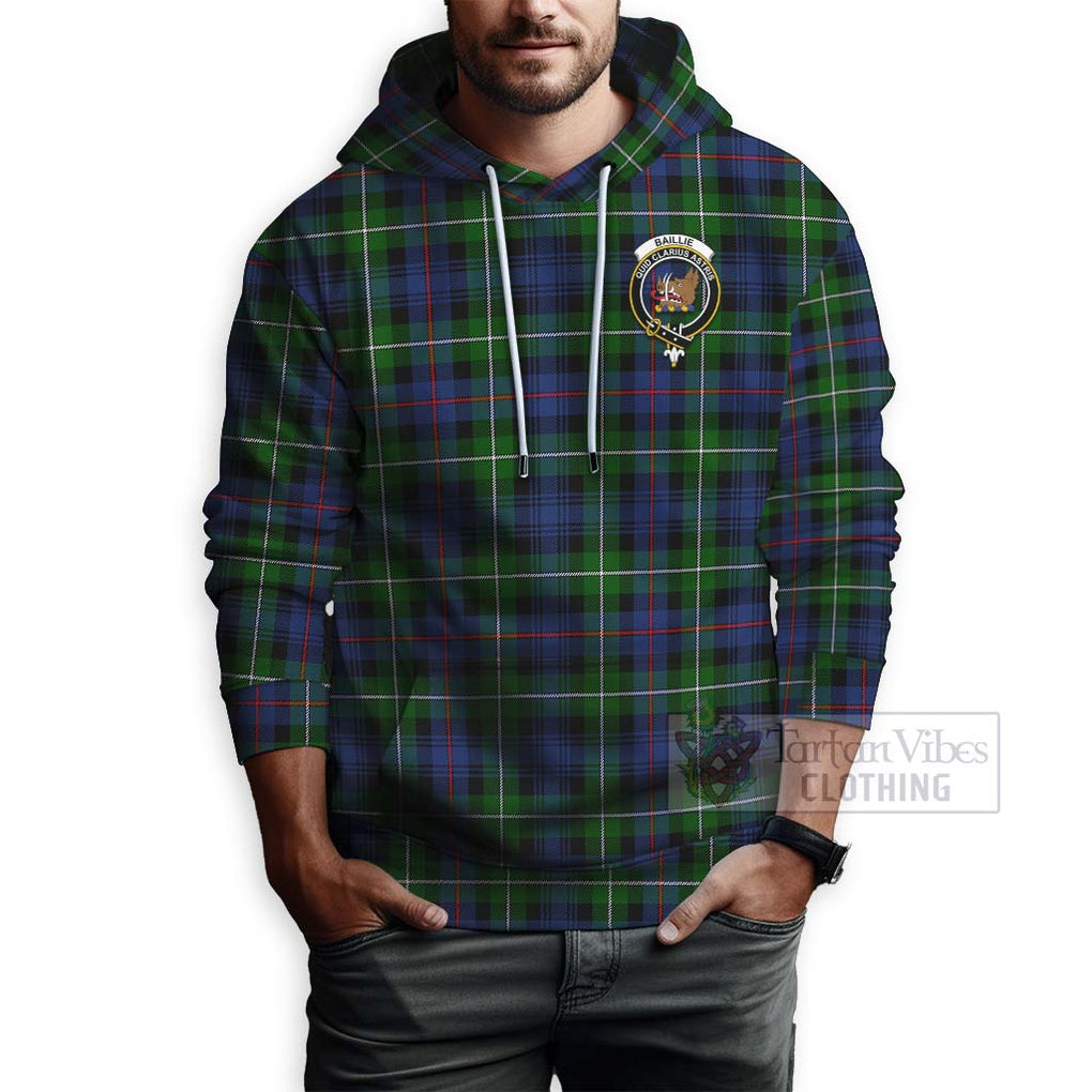 Baillie (Bailey) Tartan Hoodie with Family Crest Celtic Skull Style - Tartan Vibes Clothing