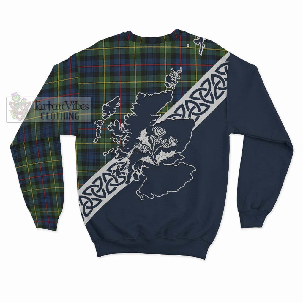 Baillie (Bailey) Tartan Sweatshirt Featuring Thistle and Scotland Map - Tartan Vibes Clothing
