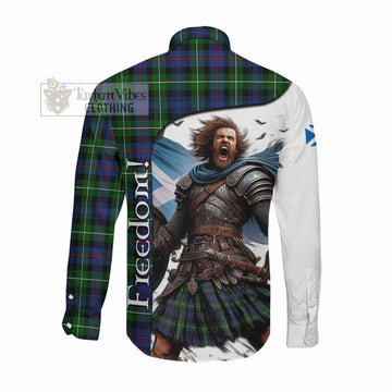Baillie (Bailey) Crest Tartan Long Sleeve Button Shirt Inspired by the Freedom of Scottish Warrior Men's Shirt - Tartan Vibes Clothing