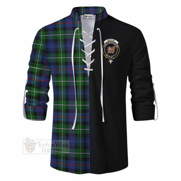 Baillie (Bailey) Tartan Ghillie Kilt Shirt with Family Crest and Half Of Me Style - Tartan Vibes Clothing