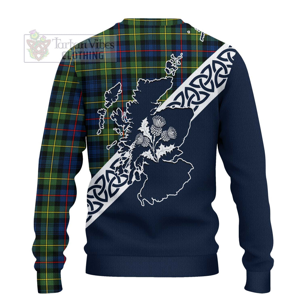 Baillie (Bailey) Tartan Ugly Sweater Featuring Thistle and Scotland Map - Tartan Vibes Clothing