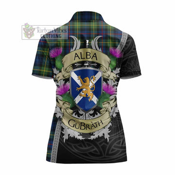 Baillie (Bailey) Tartan Family Crest Women's Polo Shirt Lion Rampant Royal Thistle Shield Celtic Inspired - Tartan Vibes Clothing