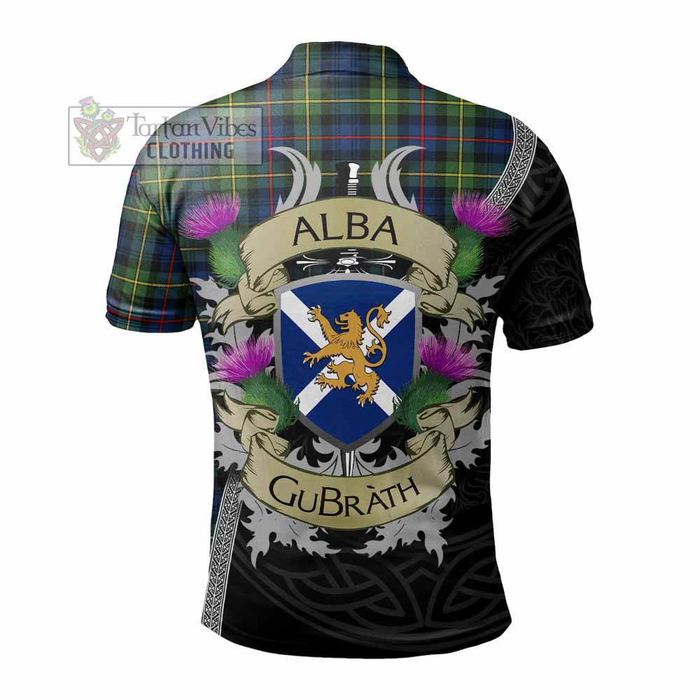 Tartan Vibes Clothing Baillie (Bailey) Tartan Family Crest Polo Shirt Lion Rampant Royal Thistle Shield Celtic Inspired