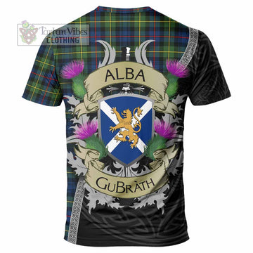 Tartan Vibes Clothing Baillie (Bailey) Tartan Family Crest T-Shirt Lion Rampant Royal Thistle Shield Celtic Inspired