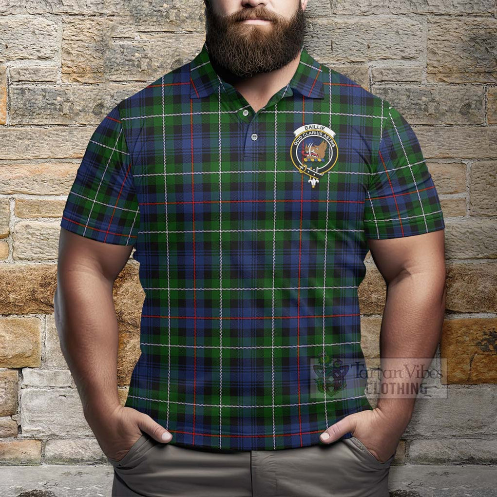Baillie (Bailey) Tartan Polo Shirt with Family Crest Celtic Skull Style - Tartan Vibes Clothing