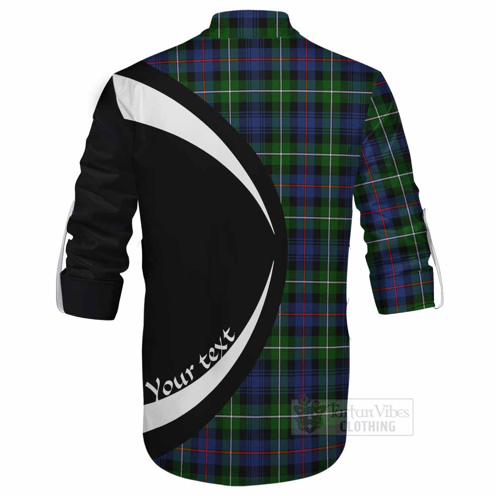 Baillie (Bailey) Tartan Ghillie Kilt Shirt with Family Crest Circle Style - Tartan Vibes Clothing
