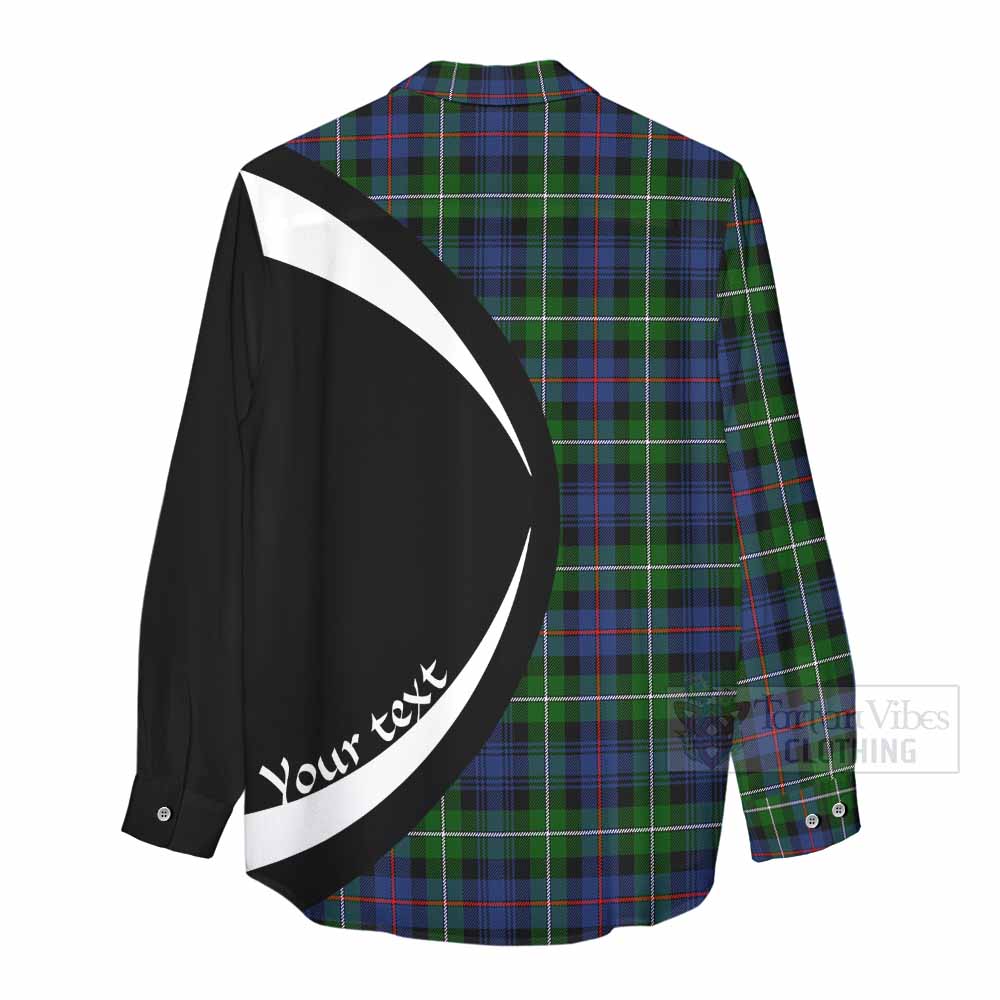 Baillie (Bailey) Tartan Women's Casual Shirt with Family Crest Circle Style - Tartan Vibes Clothing