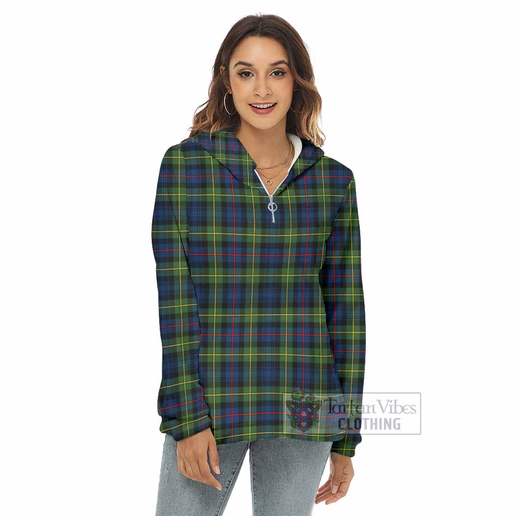 Baillie (Bailey) Tartan Women's Borg Fleece Hoodie with Half Zip - Tartan Vibes Clothing
