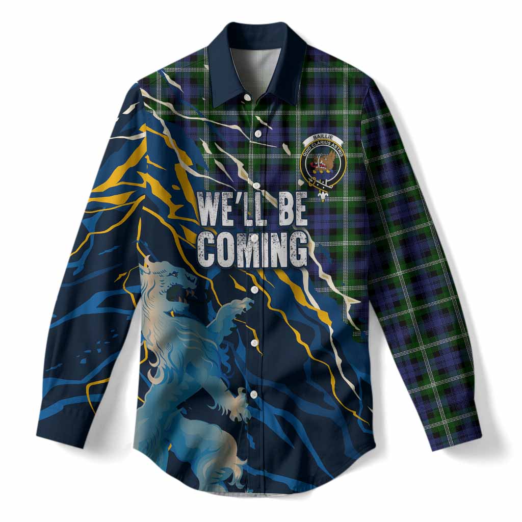 Baillie (Bailey) Scotland Tartan Women Casual Shirt WC2026 Football - We'll Be Coming