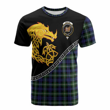 Baillie (Bailey) Tartan Crest Cotton T-shirt Legendary Dragon Knot Half Style