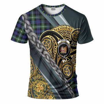 Baillie (Bailey) Tartan Crest T-Shirt Scottish Triskele Celtic