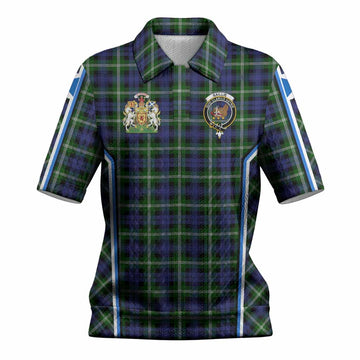 Baillie (Bailey) Tartan Crest Women’s Polo Sweater Top Scotland Coat of Arm Flag Style