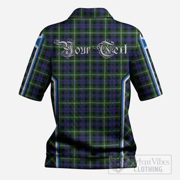 Baillie (Bailey) Tartan Crest Women’s Polo Sweater Top Scotland Coat of Arm Flag Style