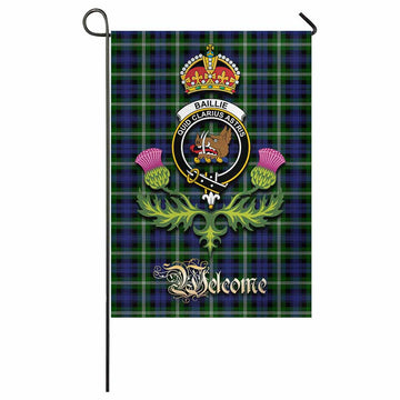 Baillie (Bailey) Tartan Family Crest Garden Flag Royal Thistle Welcome Style