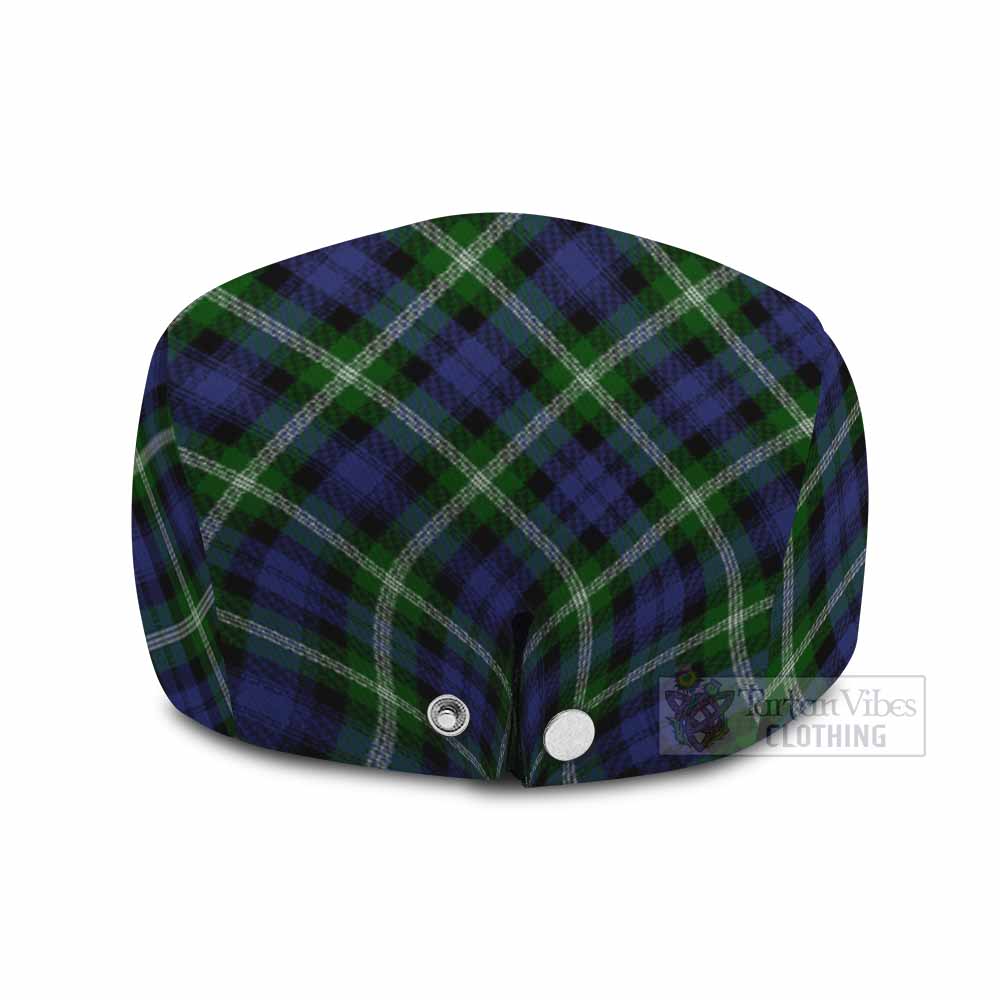 Baillie (Bailey) Tartan Flat Cap, Jeff Cap Cross Style with Family Crest - Tartan Vibes Clothing