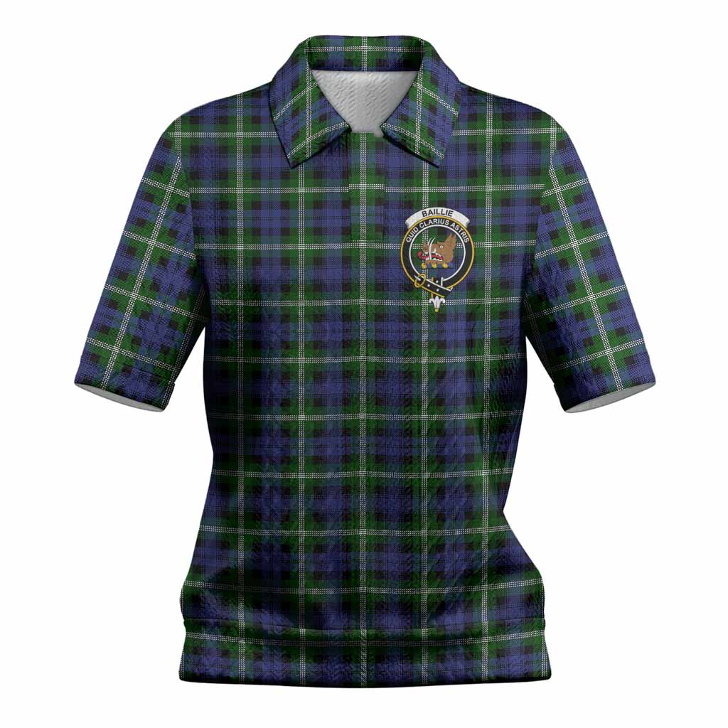 Baillie (Bailey) Tartan Women’s Polo Sweater Top with Family Crest