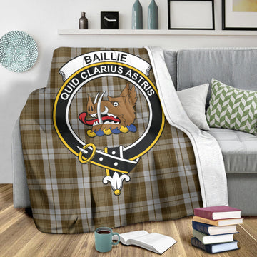 Baillie Dress Tartan Blanket with Family Crest