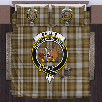 Baillie Dress Tartan Bedding Set with Family Crest