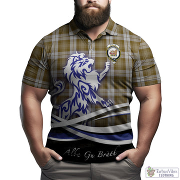Baillie Dress Tartan Polo Shirt with Alba Gu Brath Regal Lion Emblem