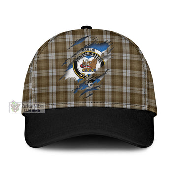 Baillie Dress Tartan Classic Cap with Family Crest In Me Style