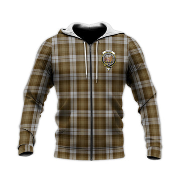Baillie Dress Tartan Knitted Hoodie with Family Crest