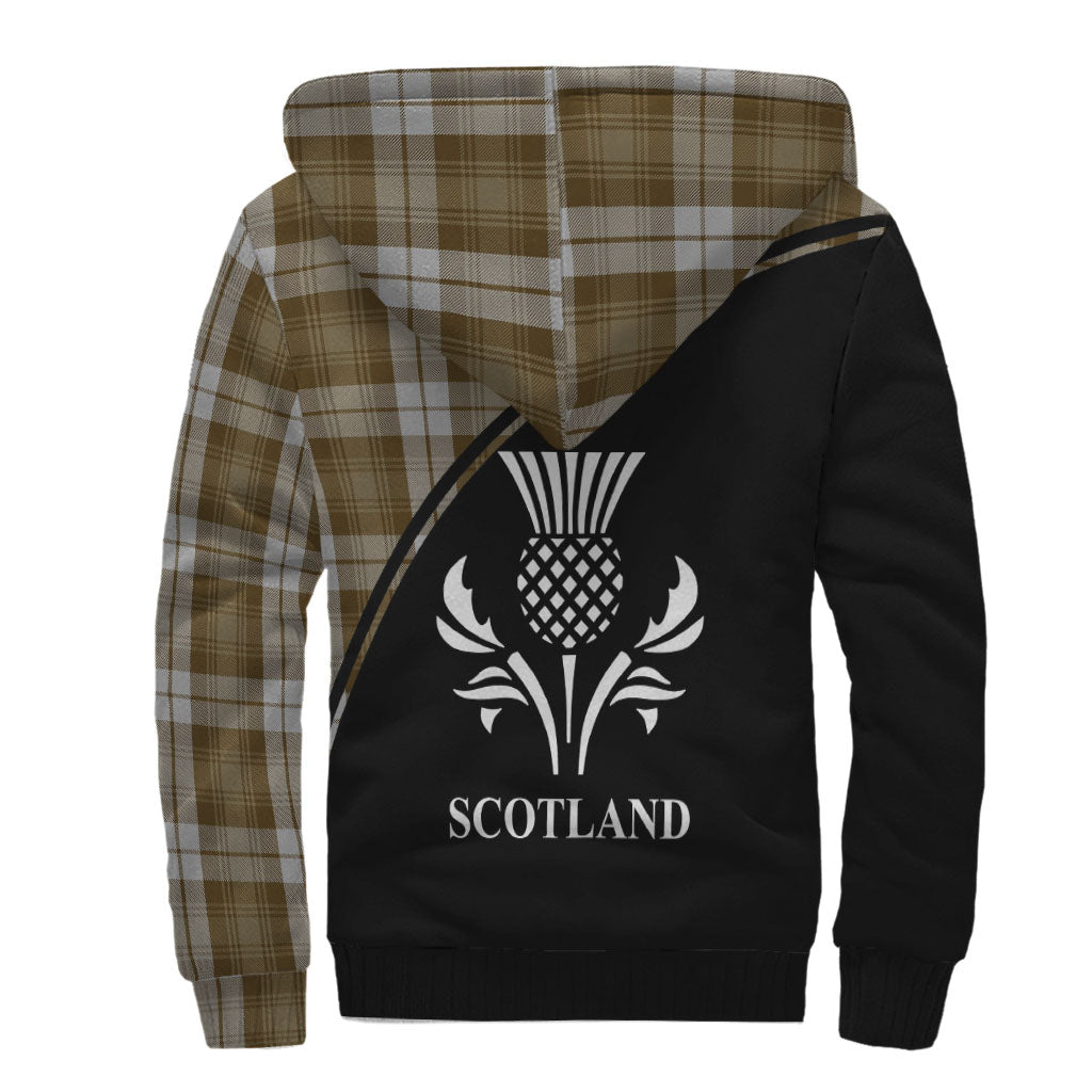 Baillie Dress Tartan Sherpa Hoodie with Family Crest Curve Style - Tartanvibesclothing